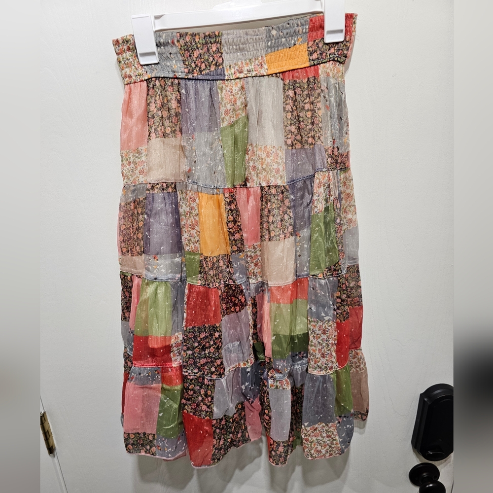 Floral Patchwork Maxi Skirt - Picture 6 of 7